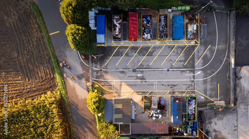 Déchetterie vue du d'en haut
