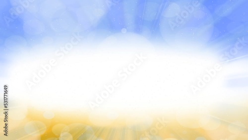 blue sky and sun rays with summer background