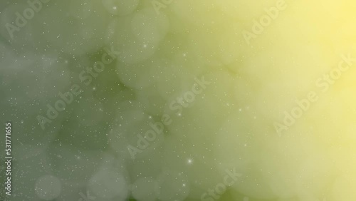 Christmas background with bokeh on green background