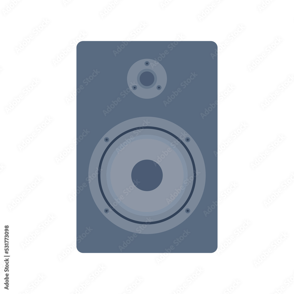 Speaker Flat Illustration. Clean Icon Design Element on Isolated White Background Speaker Flat Illustration. Clean Icon Design Element on Isolated White Background