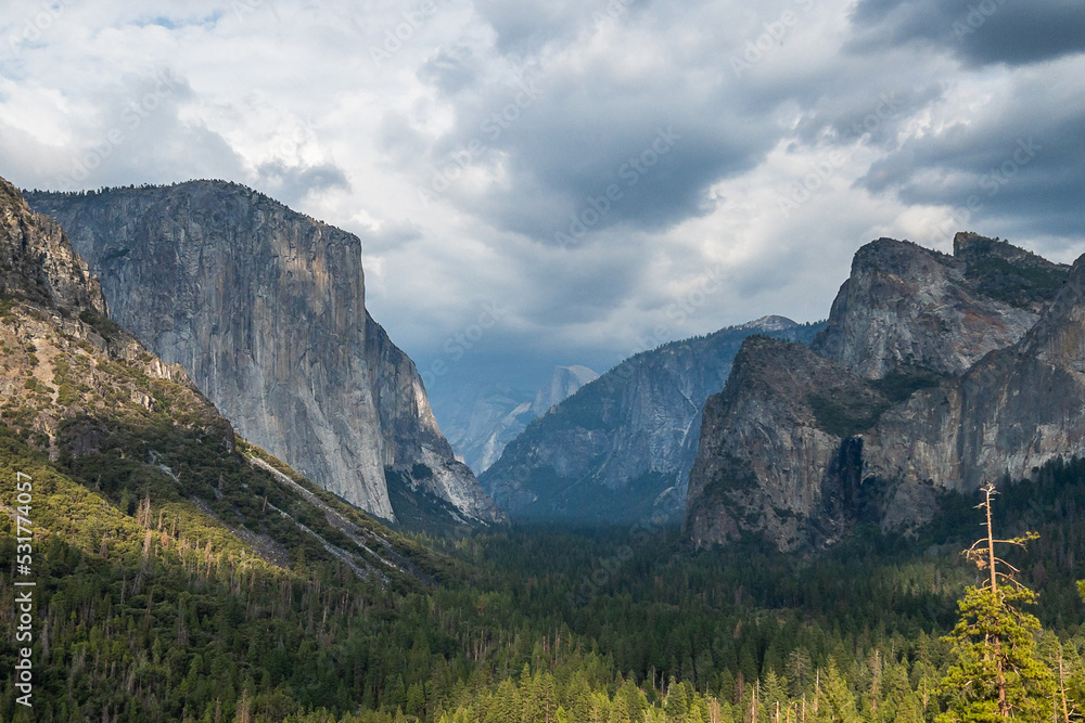 Late summer Yosemite Valley view from Tunnel Late summer Yosemite Valley view from Tunnel
