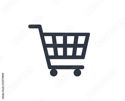 Isolated shopping cart icon. 
