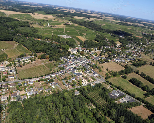 Obraz na płótnie Vue aérienne en Touraine w salonie