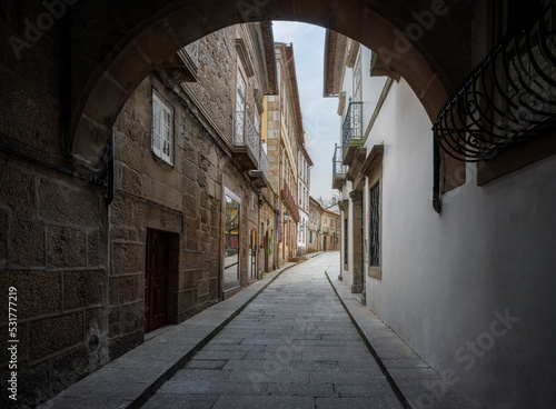 Medieval Santa Maria Street - city oldest street - Guimaraes, Portugal