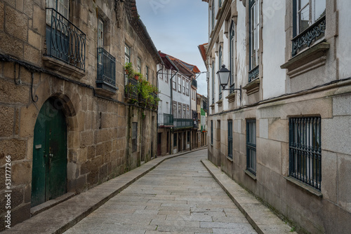 Medieval Santa Maria Street - city oldest street - Guimaraes, Portugal