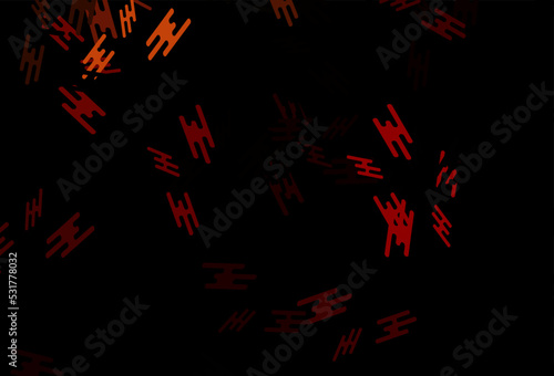 Dark Red vector backdrop with long lines.