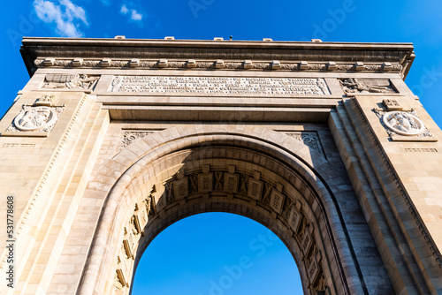 Arch of Triumph  Arcul de Triumf   Bucharest  Romania.