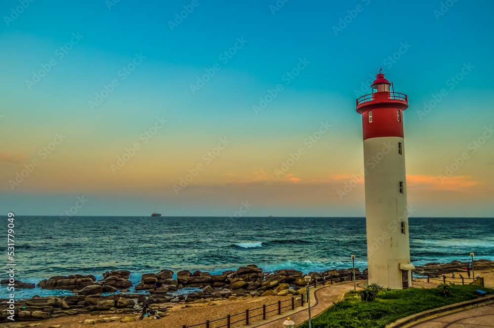 Umhlanga Lighthouse one of the world's iconic lighthouses in Durban north KZN South Africa