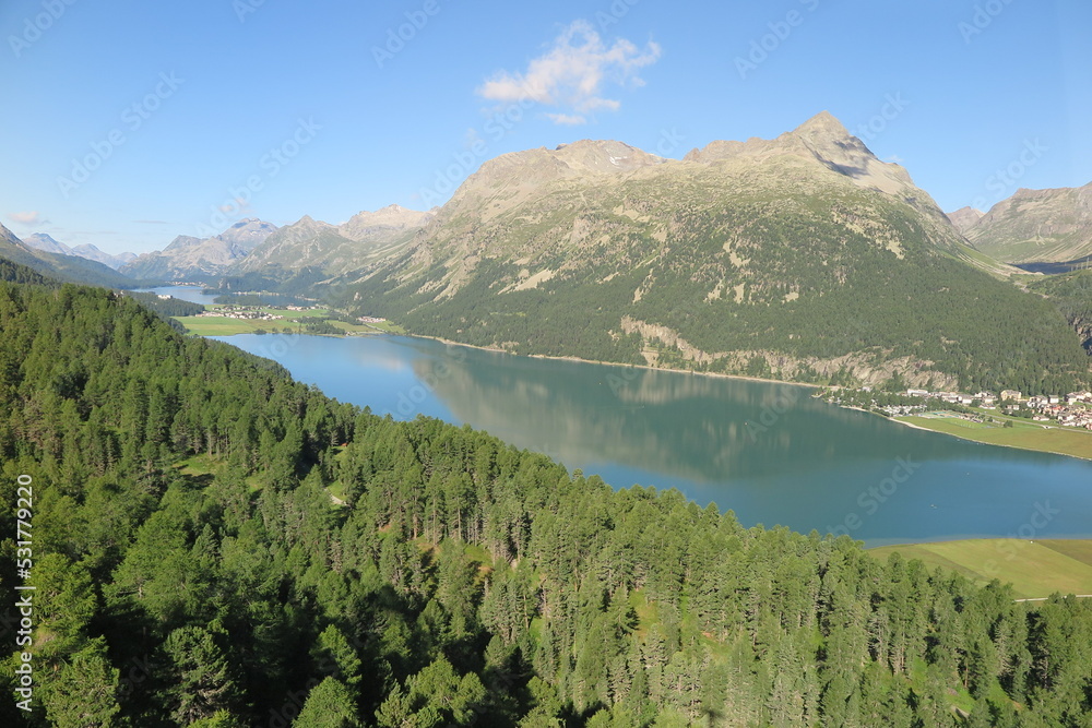 Obraz premium Blick auf den Silvaplanersee, Engadin