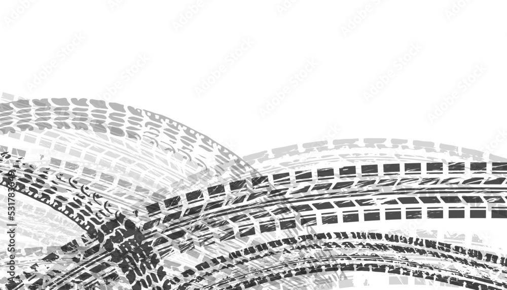 custom made wallpaper toronto digitalBackground with tire wheel marks of cars. Vector illustration