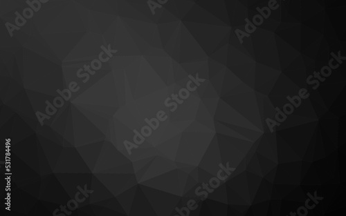 Dark Silver, Gray vector polygon abstract layout.