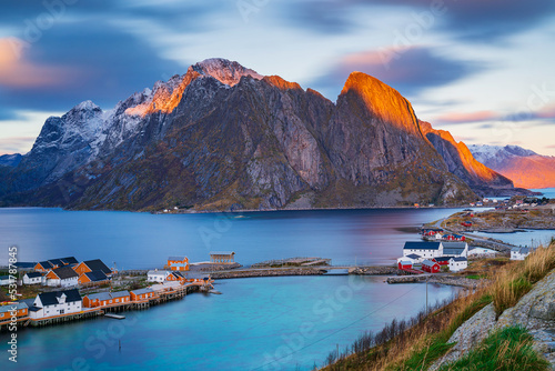 Lofoten is an archipelago and a traditional district in the county of Nordland, Norway.  photo