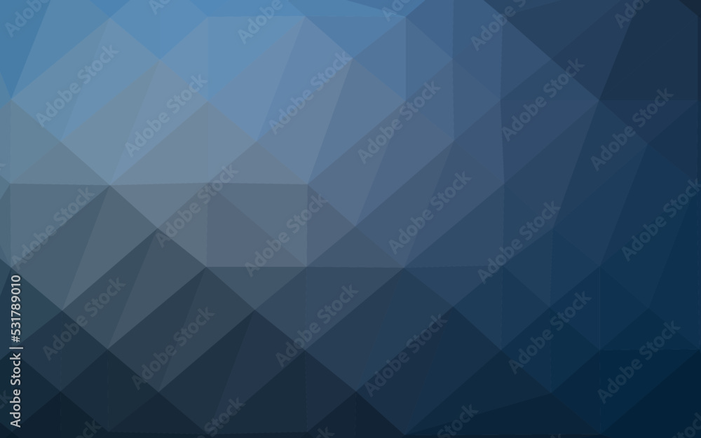 Dark BLUE vector low poly cover. Dark BLUE vector low poly cover.