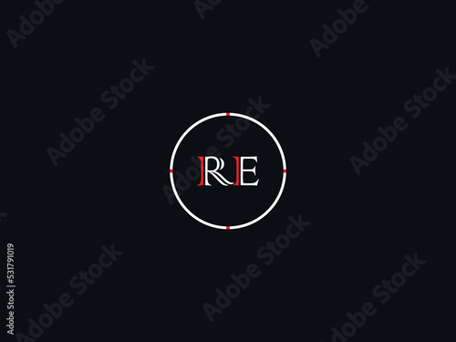 New Typography RE Logo, Italian Letter Re r e Luxury Logo Design For Your Classic Business