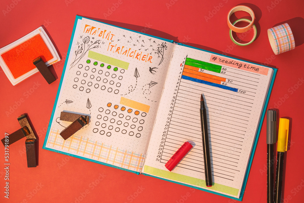 Bullet Journal Page With Handwriting Bullet Journal Style Notebook Is Bullet Journal Page With Handwriting Bullet Journal Style Notebook Is