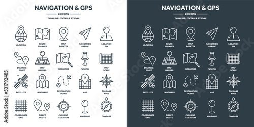 Foto Navigation map and geolocation, GPS positioning