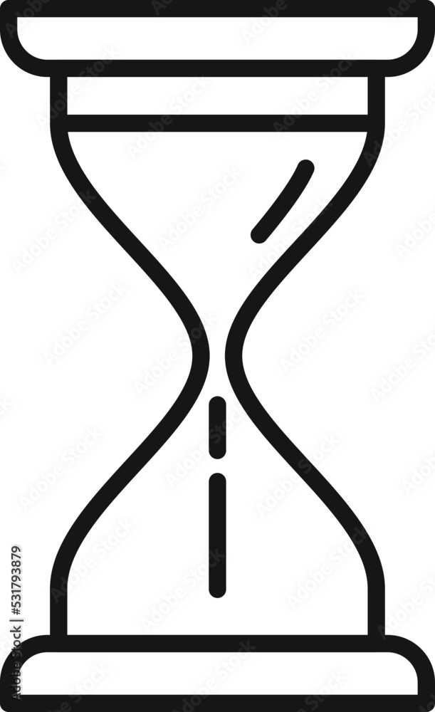 Hourglass icon outline vector. Work time. Home schedule Hourglass icon outline vector. Work time. Home schedule