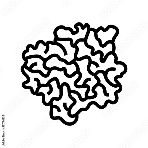 tremella mushroom line icon vector. tremella mushroom sign. isolated contour symbol black illustration
