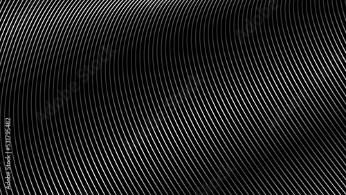 Web Mesh background, white and black. Smooth lines, intersections, shadows, light.