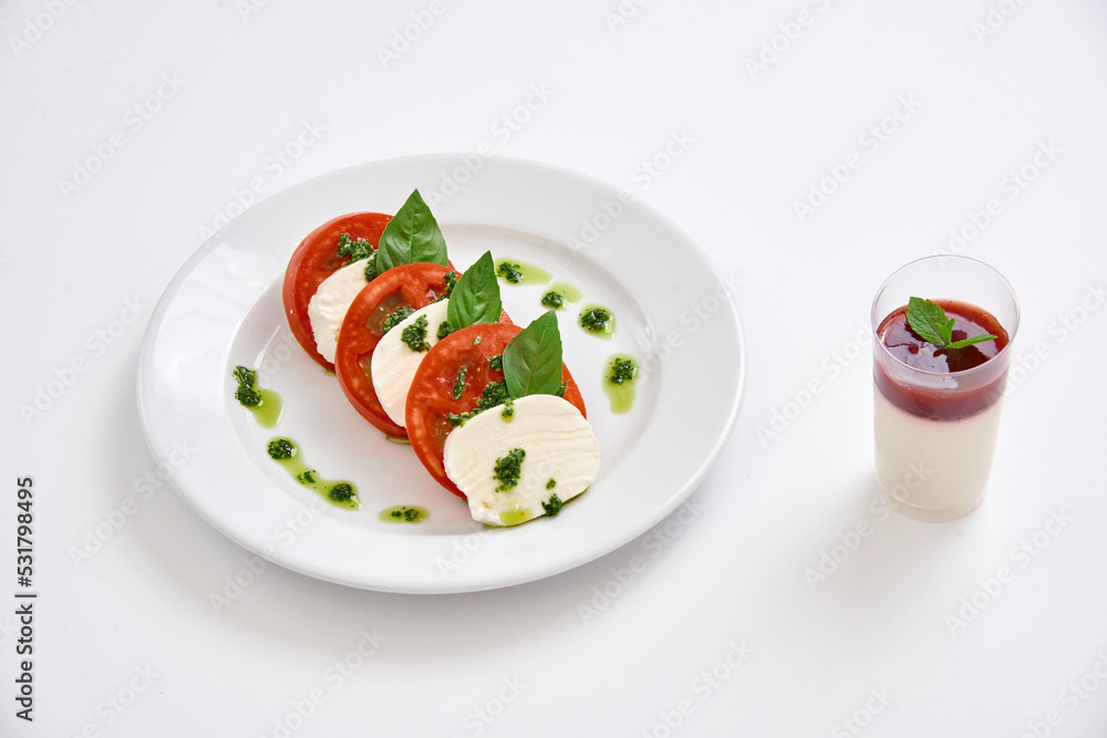 salad with tomato and mozzarella salad with tomato and mozzarella