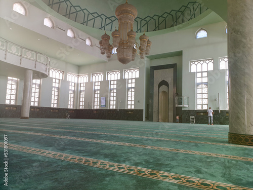 Interior of King Fahd Mosque in Sarajevo, Bosnia and Herzegovina
