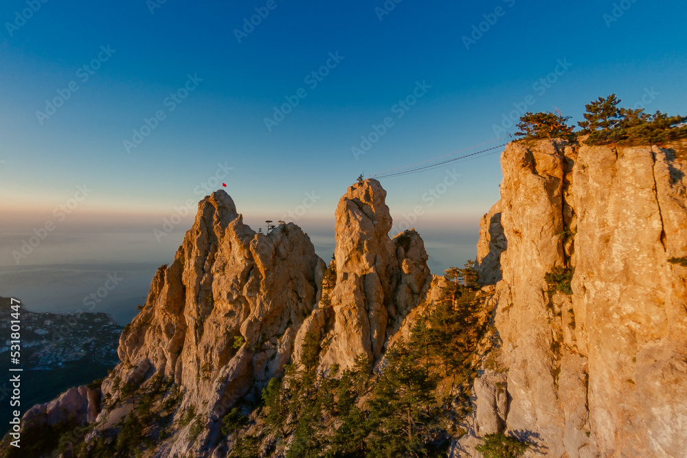 view from the top of mountain ai petri. High quality photo view from the top of mountain ai petri. High quality photo