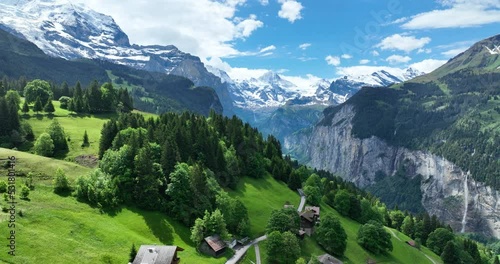 Swiss Green Mountains Valleys Alps
