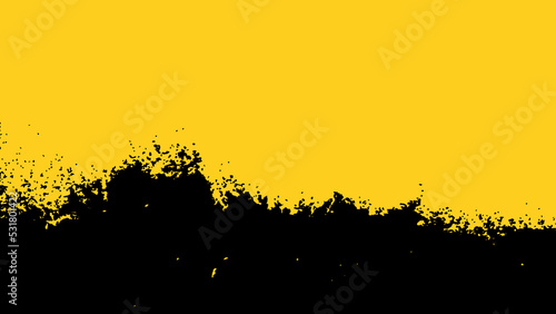 Black and yellow grunge rough old retro distressed dirty shabby effect abstract texture background banner copy space design style illustration