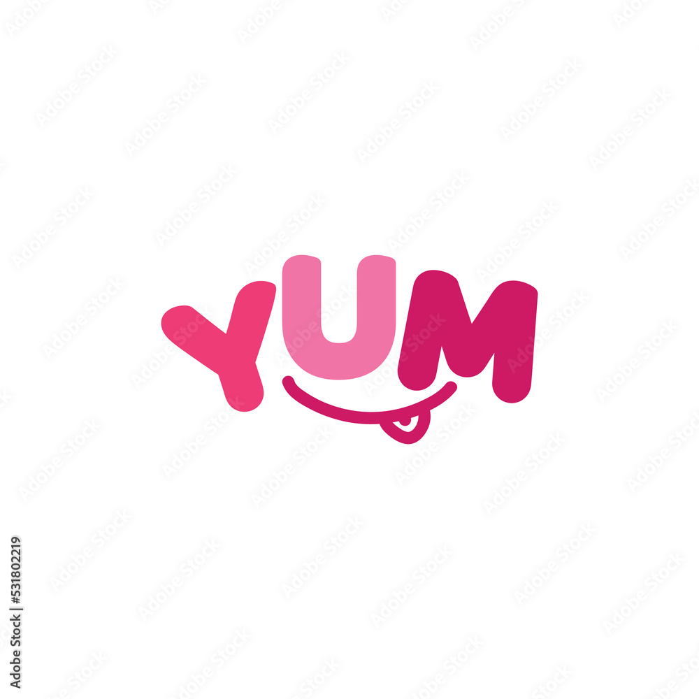 Yum. Yummy word. Vector lettering.
Yum. Yummy word. Vector lettering.