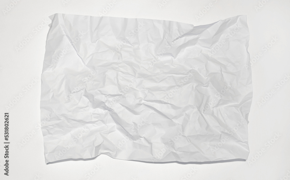 Background white crumpled paper. Background for design with place for text. White crumpled paper texture background. Background white crumpled paper. Background for design with place for text. White crumpled paper texture background.