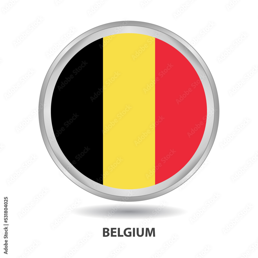 Belgium flag badge, icon, button, vector series Belgium flag badge, icon, button, vector series