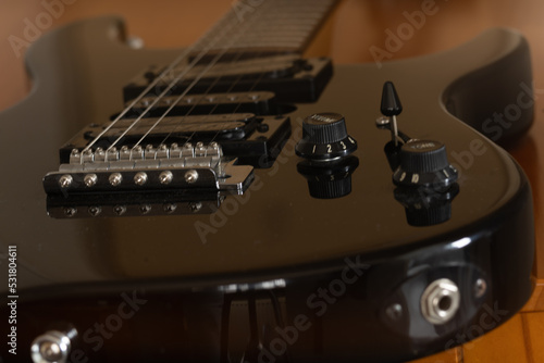 Electric guitar, close up