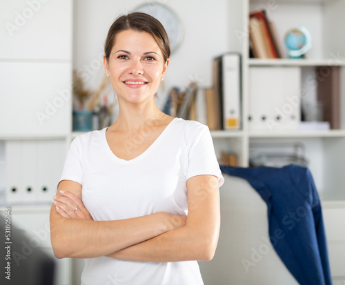 Portrait of successful business woman in office interior