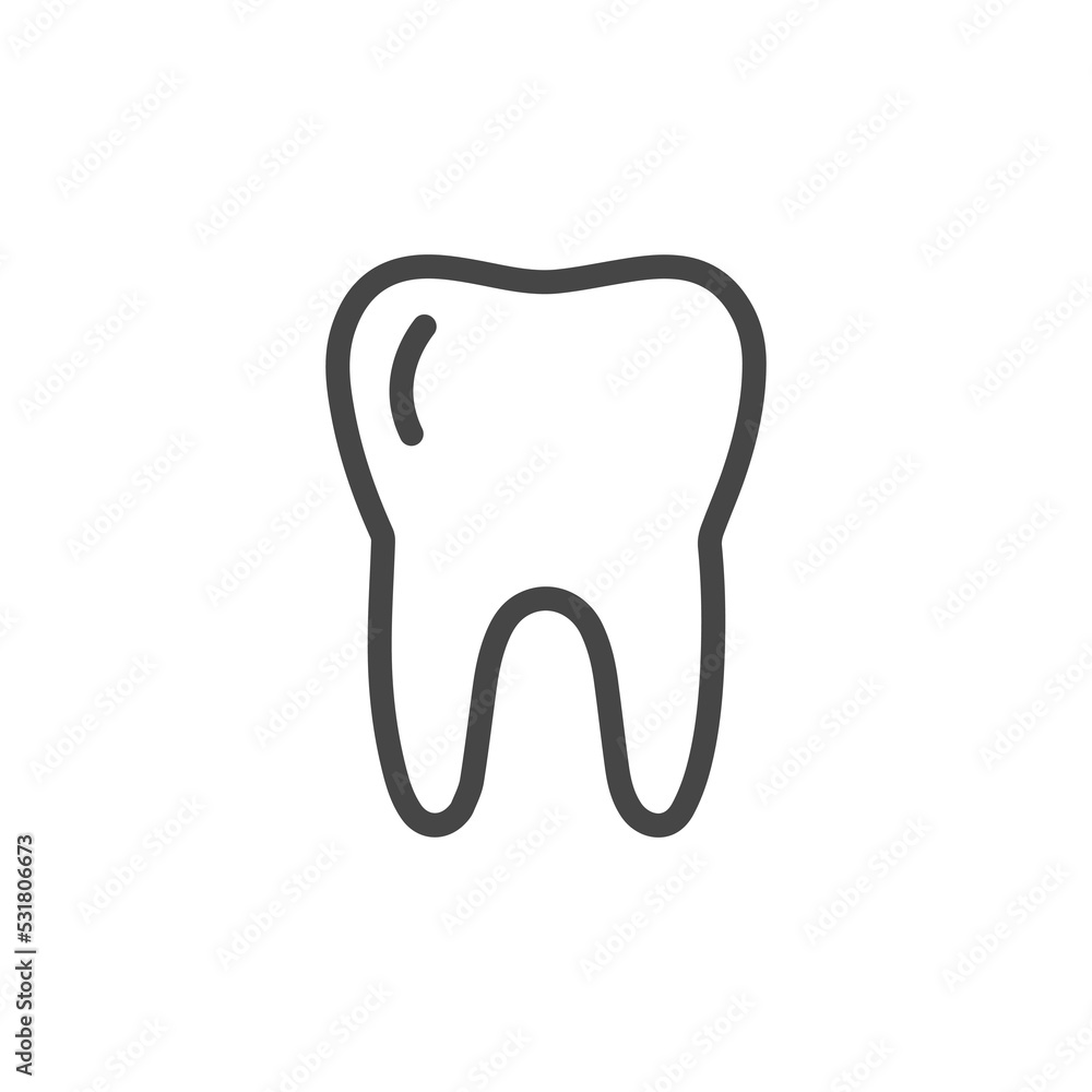 Tooth icon vector. Tooth icon vector on white background Tooth icon vector. Tooth icon vector on white background