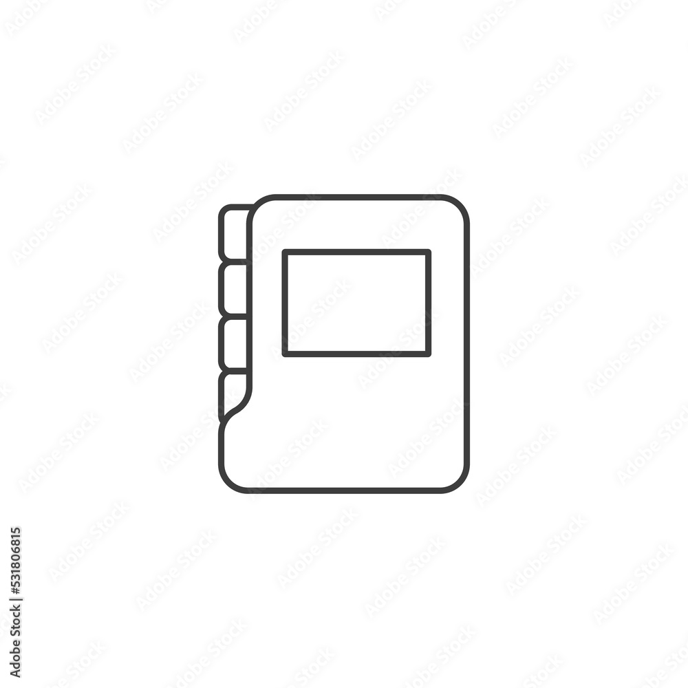 Address book icon design. vector illustration, Phone book vector graphics icon in black color Address book icon design. vector illustration, Phone book vector graphics icon in black color