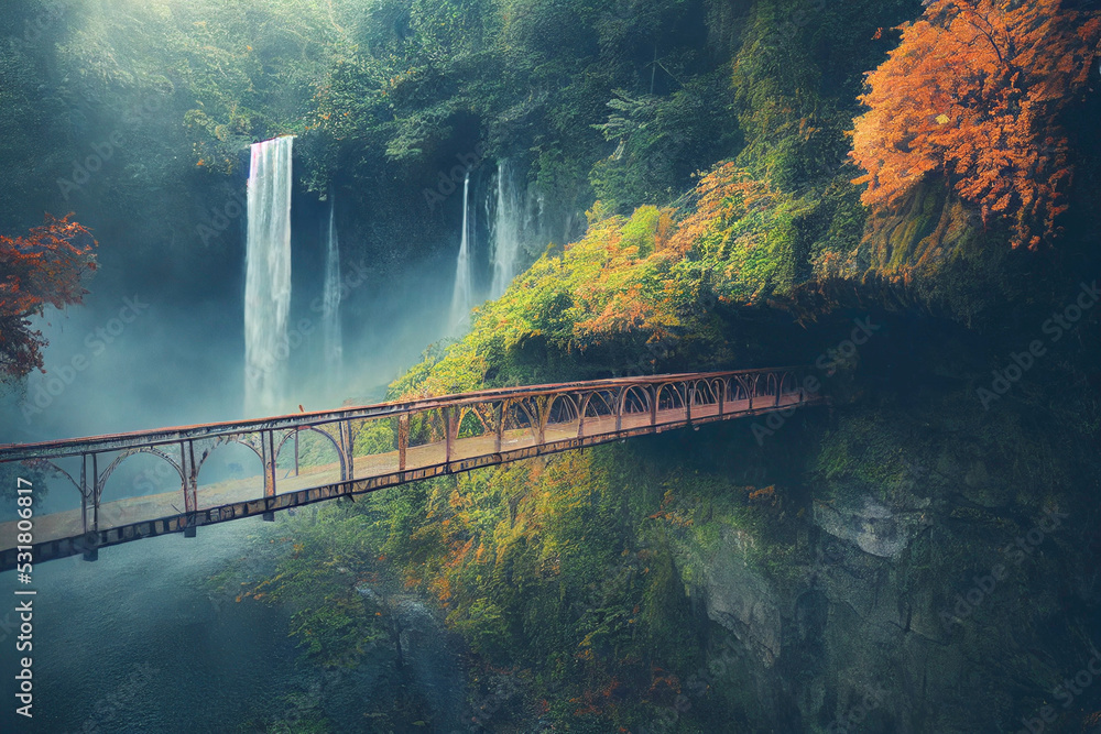 Fototapeta premium bridge over the river