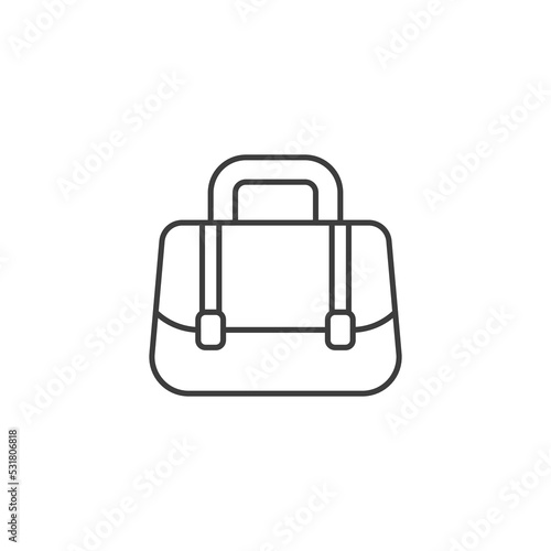 Briefcase vector icon. Bag,portfolio symbol. Flat vector sign isolated on white background. Simple vector illustration for graphic and web design.