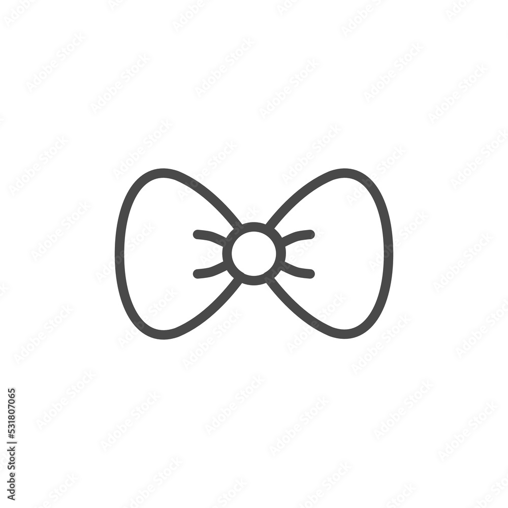 festive bow icon. Illustration with a baby bow on a white isolated background. festive bow icon. Illustration with a baby bow on a white isolated background.