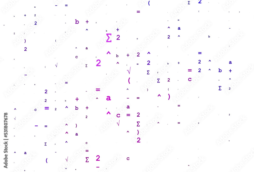 Light Purple vector backdrop with algebra elements.