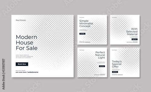 Trendy editable social media template. modern social media post template. minimalist social media promotion template