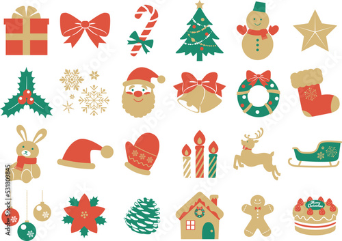 クリスマスアイコンセット_ベクターイラスト