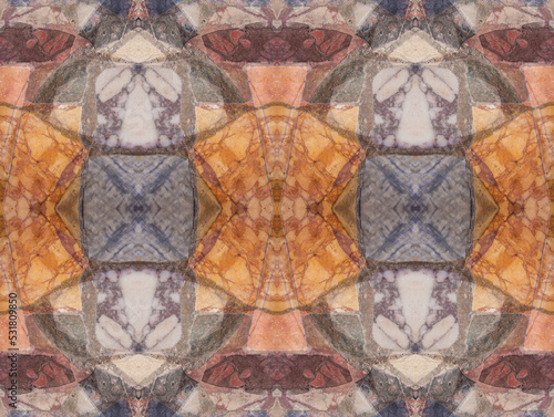 Mosaic floor kaleidoscope abstract.