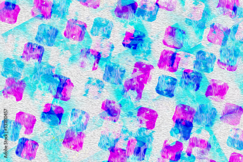 blue and pink cube colorful paint background