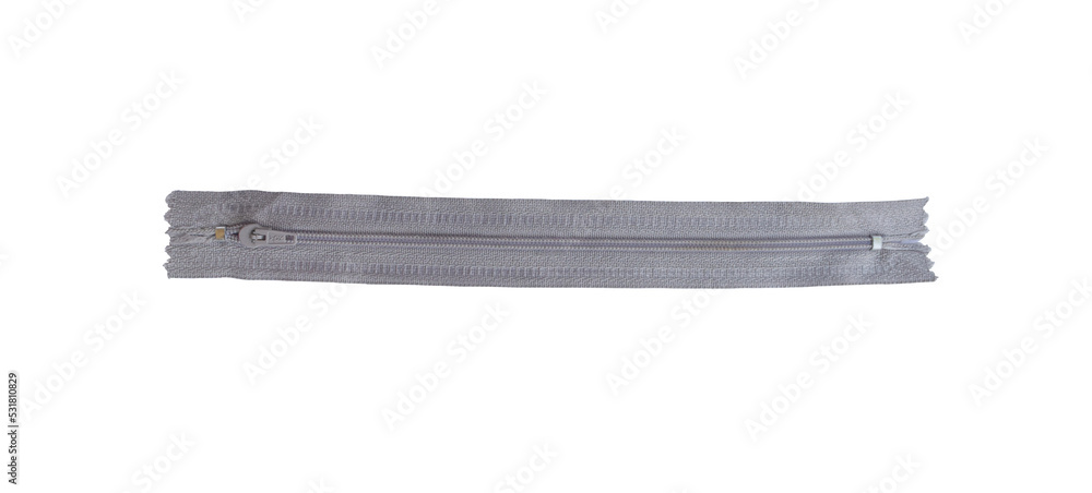 Zipper isolated on transparent background - PNG format.