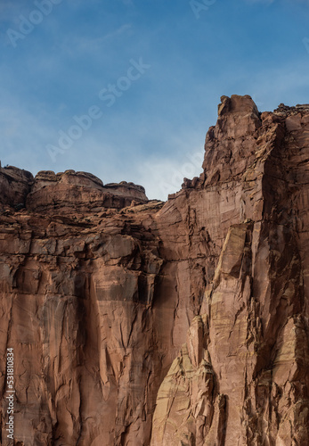 Blue Sky Above Red Cliffs In Capitol Reef