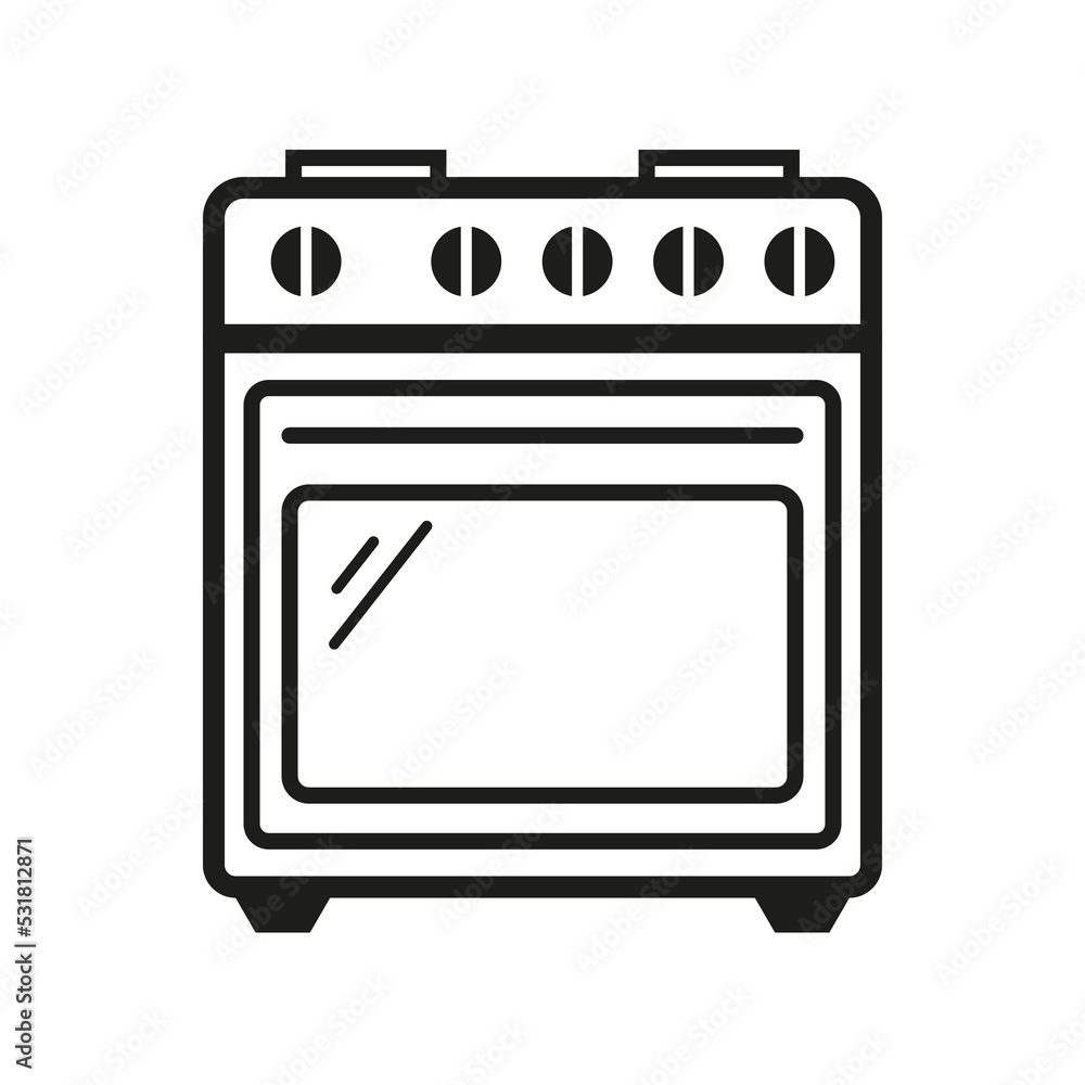 kitchen stove icon. Vector illustration. stock image. kitchen stove icon. Vector illustration. stock image.