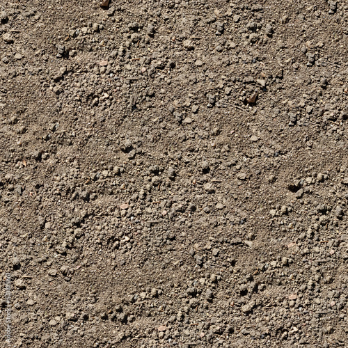 Seamless Dirt Texture. The dusty, rough surface of the earth. Aesthetic background for design, advertising, 3D. Empty space for inscriptions. Desert.