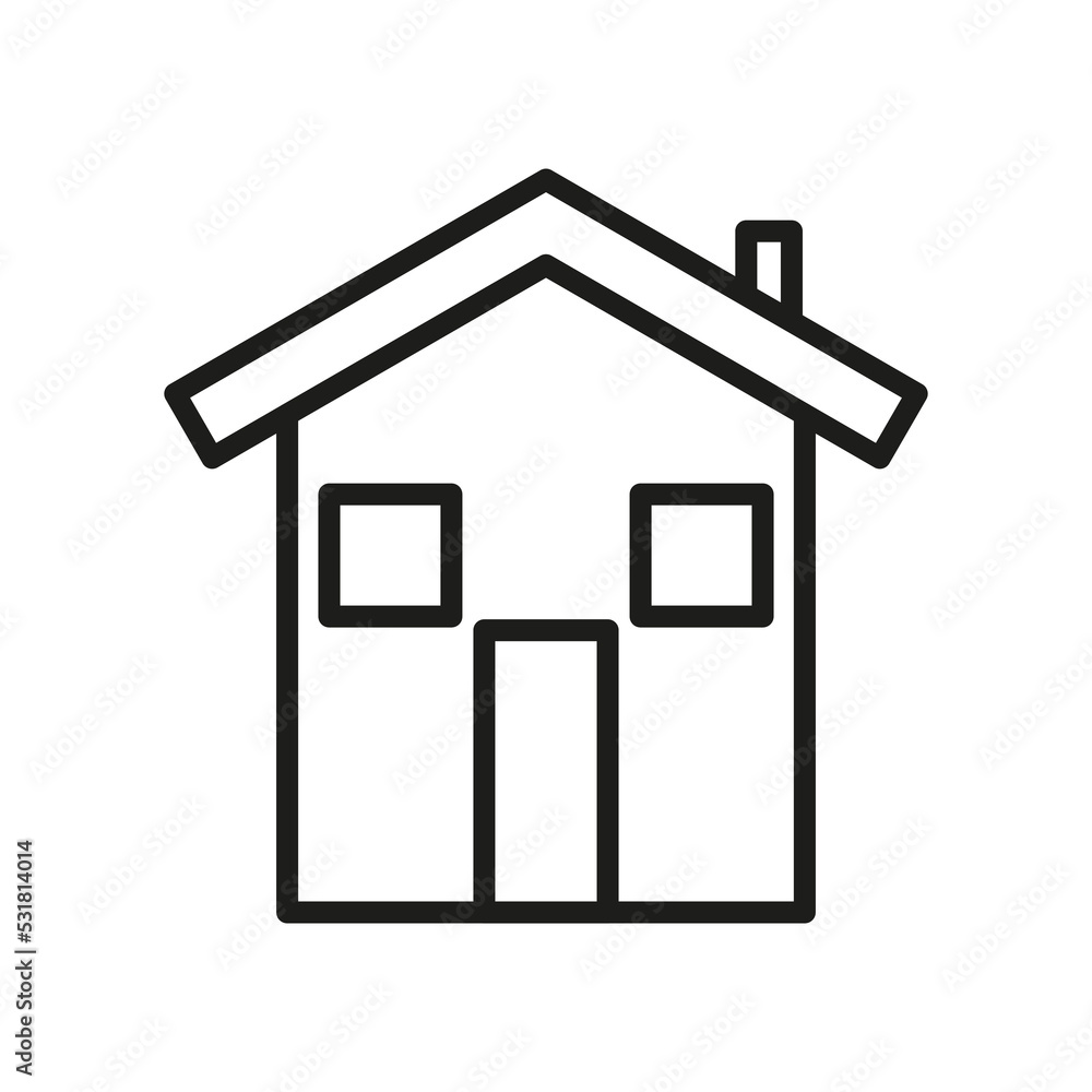 house icon. Small house. Construction line logo. Vector illustration. stock image. house icon. Small house. Construction line logo. Vector illustration. stock image.