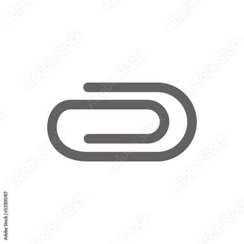 paper clip icon . Perfect for website or user interface applications. vector sign and symbol