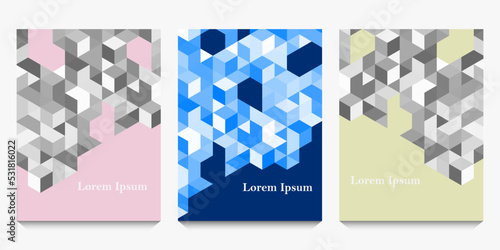 幾何学 抽象 三角 ポリゴン 背景 セット